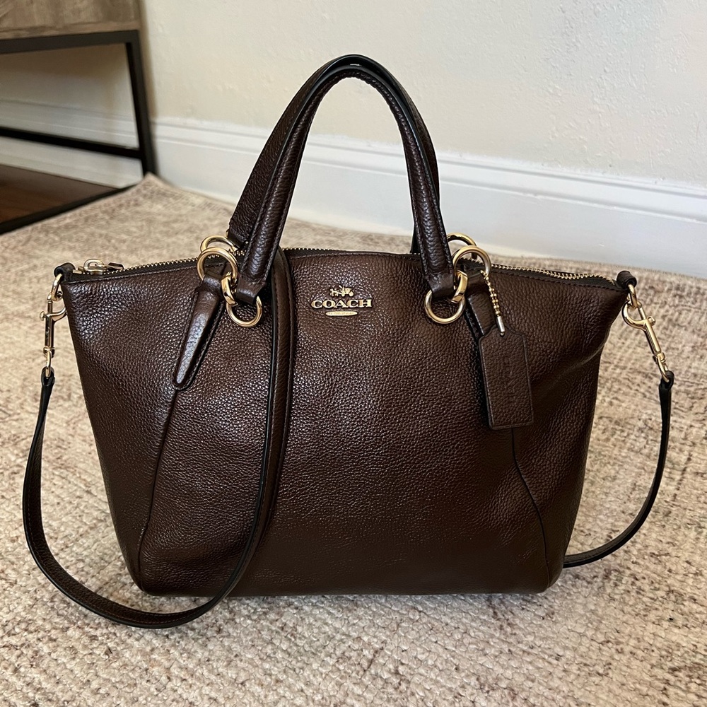 Coach Dark Brown Leather Satchel